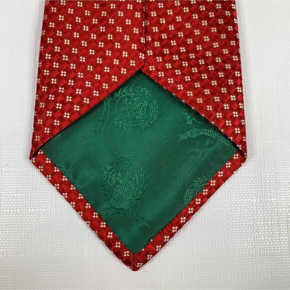 Tommy Hilfiger Mens Silk Necktie Red - Picture 3 of 6
